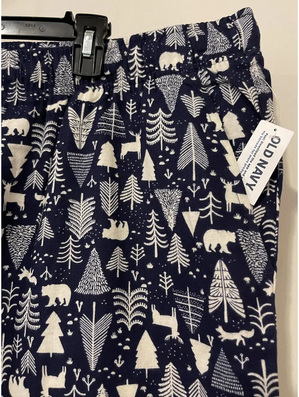 Old Navy Mens 4xl Tall Blue Nature Print Pull-On Cotton Pajama Pants NWT! A3007